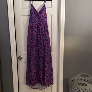 Cupshe Blue and Pink Floral Dress